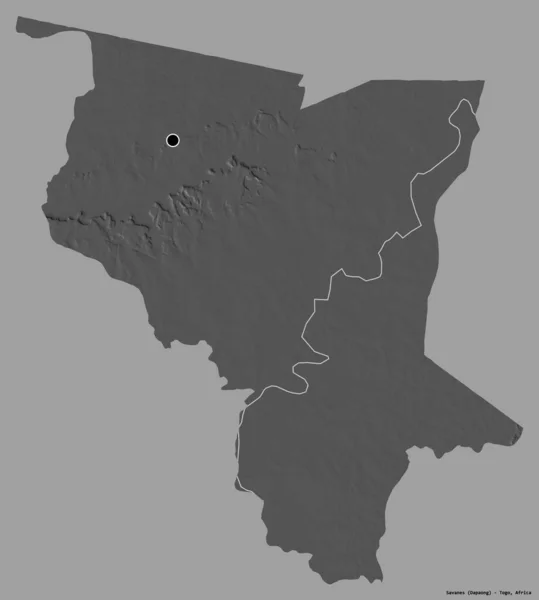 Form Von Savanes Region Togo Mit Seiner Hauptstadt Isoliert Auf — Stockfoto