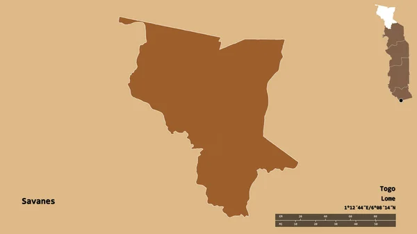 Togo Bölgesindeki Savanes Başkenti Sağlam Bir Zemin Üzerinde Izole Edilmiştir — Stok fotoğraf
