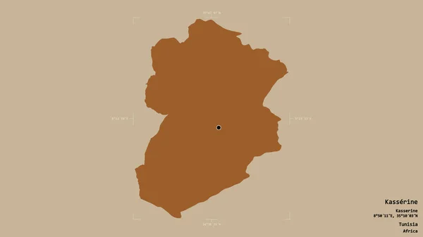 Територія Катеріна Провінції Туніс Ізольована Твердому Тлі Геодезичній Обмежувальній Коробці — стокове фото