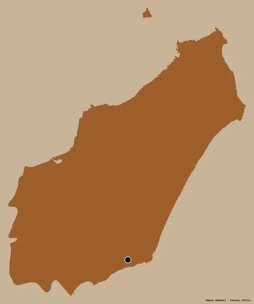 Форма Набеуля Губернии Тунис Столицей Изолированной Сплошном Цветном Фоне Состав — стоковое фото