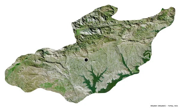 Gestalt Von Adiyaman Provinz Der Türkei Mit Seiner Hauptstadt Isoliert — Stockfoto