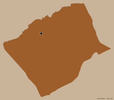 Türkiye 'nin Bartn ilinin şekli, başkenti katı renk arkaplanı ile izole edilmiş. Desenli dokuların bileşimi. 3B görüntüleme