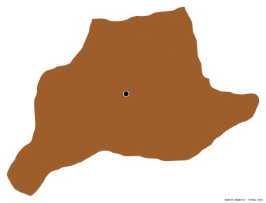 Türkiye 'nin Bayburt ilçesinin başkenti beyaz arka planda izole edilmiştir. Desenli dokuların bileşimi. 3B görüntüleme