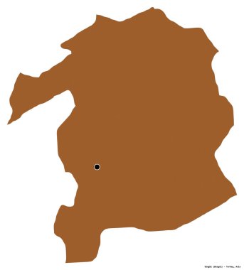 Başkenti beyaz arka planda izole edilmiş olan Bingöl 'ün şekli. Desenli dokuların bileşimi. 3B görüntüleme