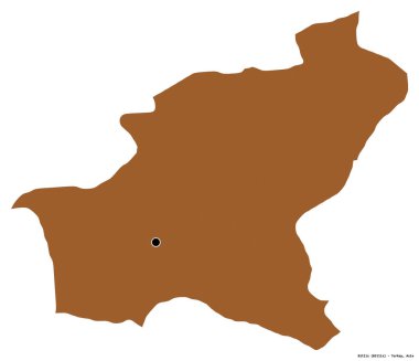 Türkiye 'nin Bitlis ilinin başkenti, beyaz arka planda izole edilmiş durumda. Desenli dokuların bileşimi. 3B görüntüleme