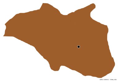 Türkiye 'nin Cankiri ilinin başkenti beyaz arka planda izole edilmiştir. Desenli dokuların bileşimi. 3B görüntüleme