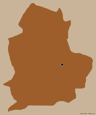 Türkiye 'nin Corum ilinin başkenti katı bir renk arkaplanı ile izole edilmiştir. Desenli dokuların bileşimi. 3B görüntüleme