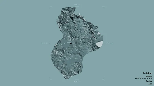 Zona Ardahan Provincia Turquía Aislada Sobre Fondo Sólido Una Caja —  Fotos de Stock