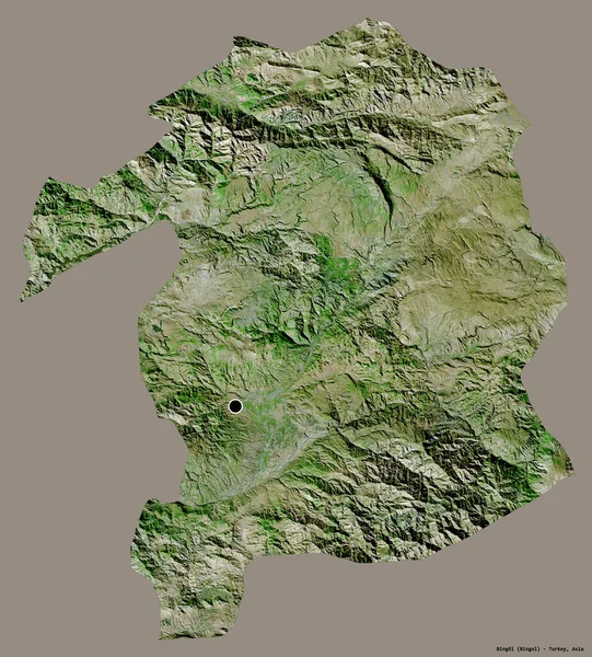 土耳其滨鹅的形状 其首都被隔离在纯色的背景下 卫星图像 3D渲染 — 图库照片