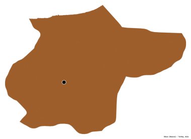 Türkiye 'nin başkenti Duzce' nin beyaz arka planda izole edilmiş hali. Desenli dokuların bileşimi. 3B görüntüleme