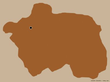 Türkiye 'nin Eskisehir ilinin başkenti, koyu renk arka planda izole edilmiştir. Desenli dokuların bileşimi. 3B görüntüleme