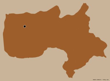 Türkiye 'nin Hakkari ilçesinin başkenti, koyu renk arka planda izole edilmiştir. Desenli dokuların bileşimi. 3B görüntüleme