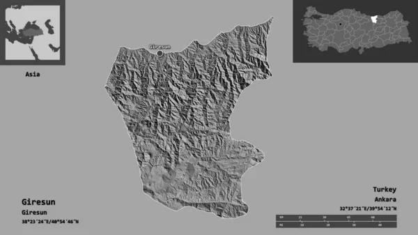 터키의 Giresun 수도의 거리의 예고편 렌더링 — 스톡 사진