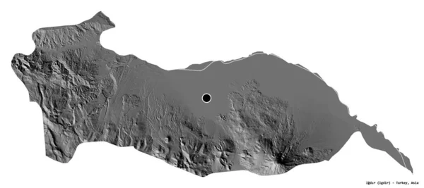Forma Igdr Provincia Turquía Con Capital Aislada Sobre Fondo Blanco — Foto de Stock