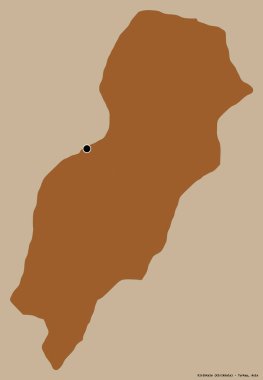 Türkiye 'nin Kirikkale ilçesinin başkenti, koyu renk arka planda izole edilmiştir. Desenli dokuların bileşimi. 3B görüntüleme