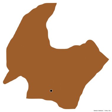 Türkiye 'nin Osmaniye ilçesinin başkenti beyaz arka planda izole edilmiştir. Desenli dokuların bileşimi. 3B görüntüleme