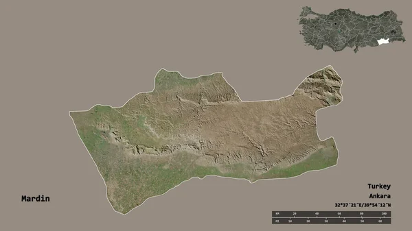 Форма Мардина Провинция Турции Столицей Изолированной Прочном Фоне Дистанционный Масштаб — стоковое фото