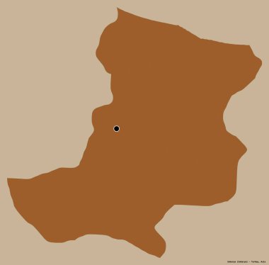 Türkiye 'nin Sakarya eyaleti, başkenti katı renk arka planına izole edilmiş. Desenli dokuların bileşimi. 3B görüntüleme