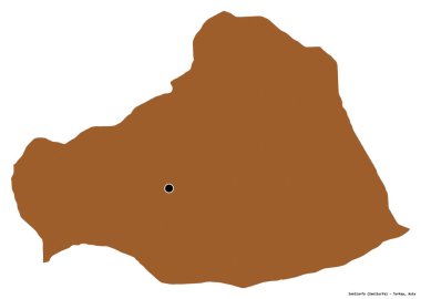 Türkiye 'nin başkenti Şanlıurfa' nın beyaz arka planda izole edilmiş hali. Desenli dokuların bileşimi. 3B görüntüleme