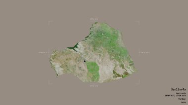 Türkiye 'nin Şanlıurfa ilçesi bir sınır kutusunda sağlam bir zemin üzerinde izole edilmiş durumda. Etiketler. Uydu görüntüleri. 3B görüntüleme