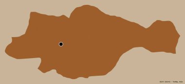 Türkiye 'nin Siirt ilinin başkenti, koyu renk arka planda izole edilmiştir. Desenli dokuların bileşimi. 3B görüntüleme