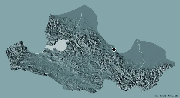 Tvar Samsun Provincie Turecko Hlavním Městem Izolovaným Pevném Barevném Pozadí — Stock fotografie