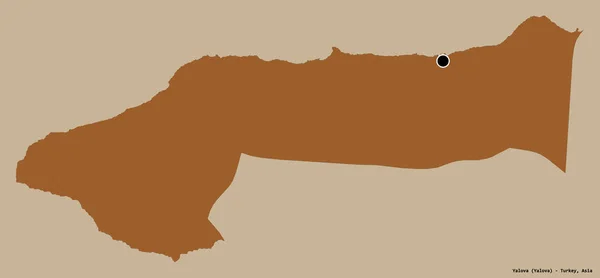 Форма Ялова Провінція Туреччина Своєю Столицею Ізольованою Суцільному Кольоровому Тлі — стокове фото