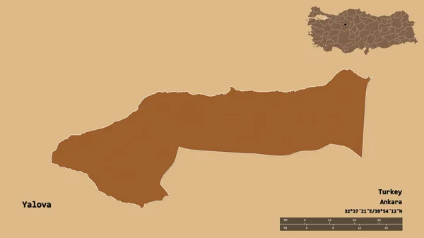 Форма Ялова Провинция Турции Столицей Изолированной Прочном Фоне Дистанционный Масштаб — стоковое фото