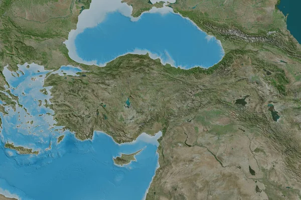 Розширена Територія Туреччини Супутникові Знімки Візуалізація — стокове фото