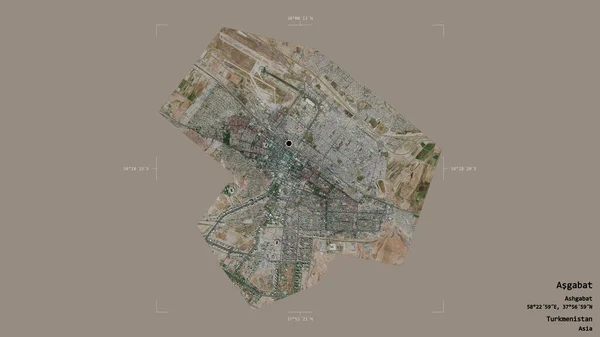 Oblast Asgabat Nezávislé Město Turkmenistán Izolované Pevném Pozadí Georeferencované Hraniční — Stock fotografie