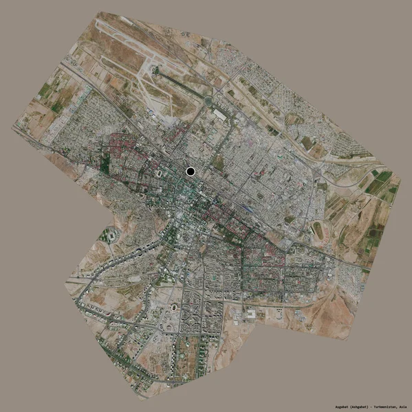 Tvar Asgabatu Nezávislého Města Turkmenistán Jeho Hlavním Městem Izolované Pevném — Stock fotografie