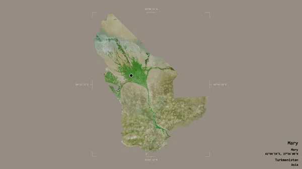Área María Provincia Turkmenistán Aislada Sobre Fondo Sólido Una Caja — Foto de Stock