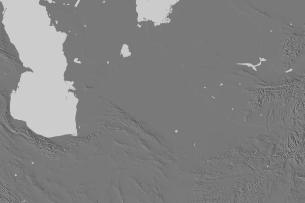 Территория Туркменистана Обширна Карта Рельефа Билевеля Рендеринг — стоковое фото