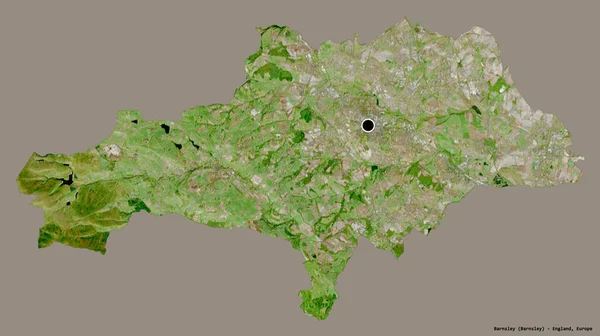 Форма Барнслі Адміністративний Округ Англії Своєю Столицею Ізольованою Суцільному Кольоровому — стокове фото