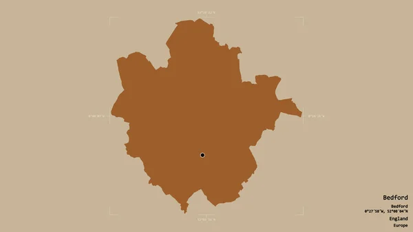 Територія Бедфорда Адміністративного Графства Англії Ізольована Твердому Тлі Геотермальному Обмежувальному — стокове фото
