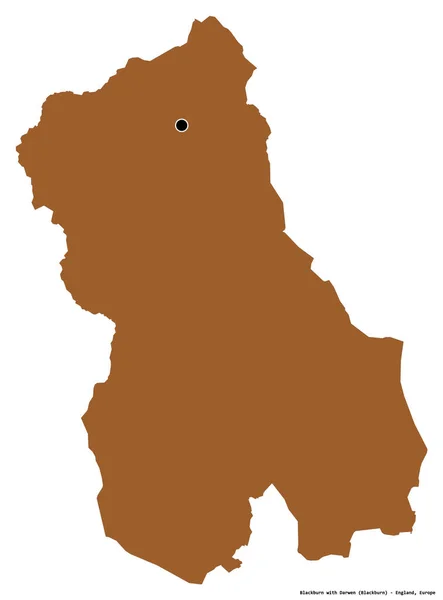 ブラックバーンの形はイングランドの統一的権威ダーウェンと共に形成され その首都は白地に孤立していた パターン化されたテクスチャの構成 3Dレンダリング — ストック写真