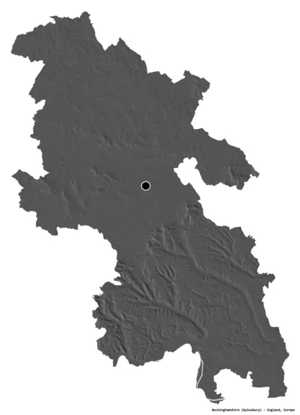 Σχήμα Του Buckinghamshire Διοικητική Κομητεία Της Αγγλίας Την Πρωτεύουσά Του — Φωτογραφία Αρχείου