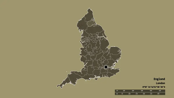 Опустошенный Облик Англии Столицей Основным Региональным Делением Отделенной Областью Дурхэм — стоковое фото