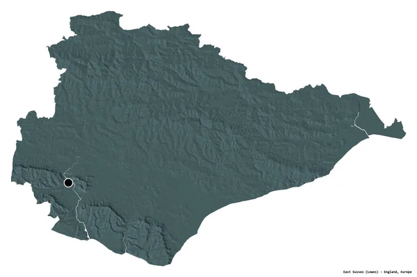 Gestalt Von East Sussex Verwaltungsbezirk Von England Mit Seiner Hauptstadt — Stockfoto