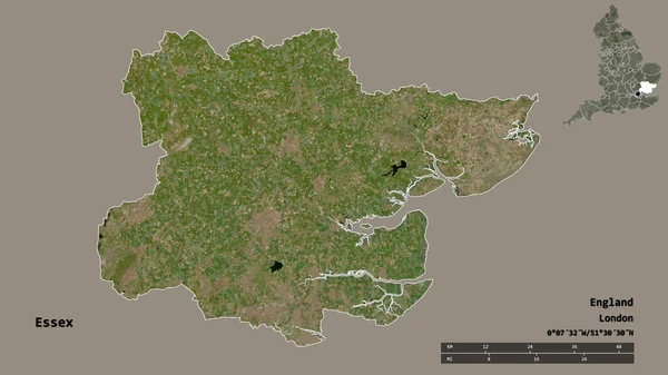 Vorm Van Essex Bestuurlijke Graafschap Van Engeland Met Hoofdstad Geïsoleerd — Stockfoto