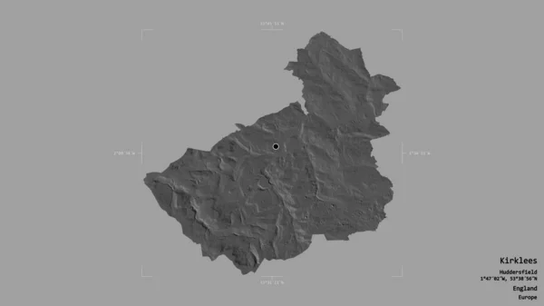 Kirklees Bölgesi Ngiltere Idari Bölgesi Sağlam Bir Arka Planda Izole — Stok fotoğraf