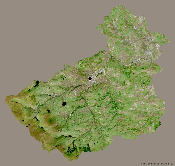 科克列斯的形状 英格兰的行政县 它的首都孤立在一个坚实的色彩背景 卫星图像 3D渲染 — 图库照片