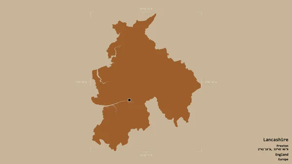 Wilayah Lancashire County Administratif Inggris Terisolasi Dengan Latar Belakang Yang — Stok Foto