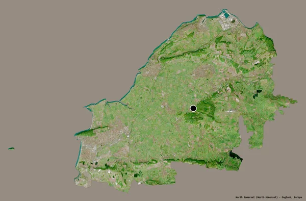 Форма Северного Сомерсета Унитарная Власть Англии Своей Столицей Изолированной Прочном — стоковое фото