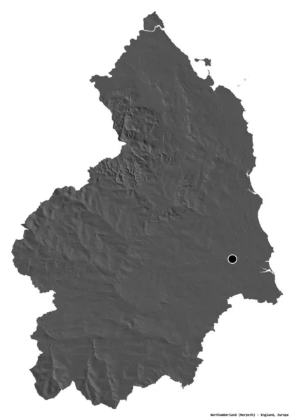 노섬벌랜드의 셰이프 Shape Northumberland 잉글랜드의 구역으로 수도는 바탕에 고립되어 있었다 — 스톡 사진