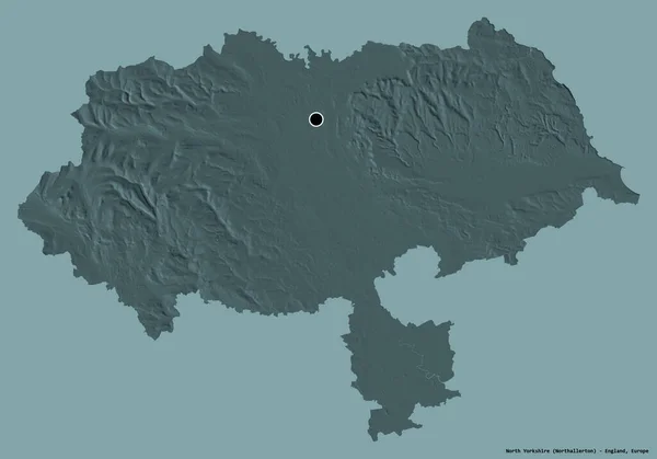 Alakja Észak Yorkshire Közigazgatási Megye Anglia Főváros Elszigetelt Szilárd Színű — Stock Fotó