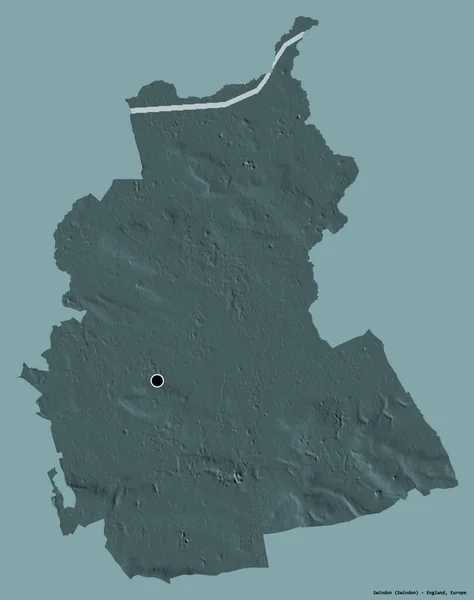 Kształt Swindon Jednolity Autorytet Anglii Stolicą Odizolowaną Solidnym Tle Koloru — Zdjęcie stockowe