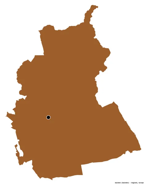 Swindonin Muoto Englannin Yhtenäinen Auktoriteetti Jonka Pääkaupunki Eristetty Valkoisella Pohjalla — kuvapankkivalokuva