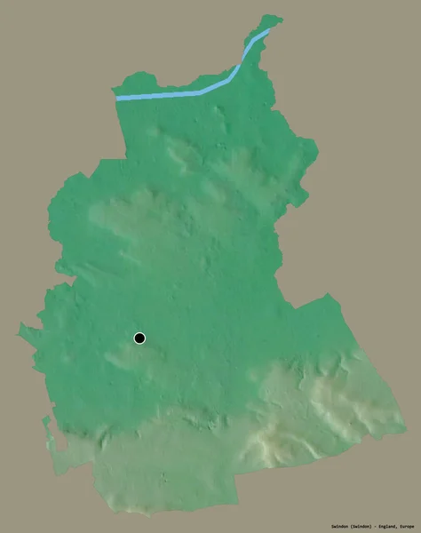 Forma Swindon Autorità Unitaria Dell Inghilterra Con Sua Capitale Isolata — Foto Stock