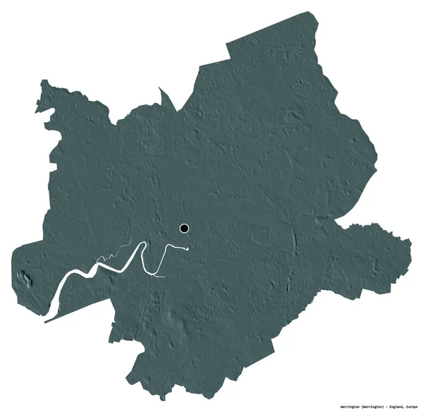 Forma Warrington Autorità Unitaria Dell Inghilterra Con Sua Capitale Isolata — Foto Stock
